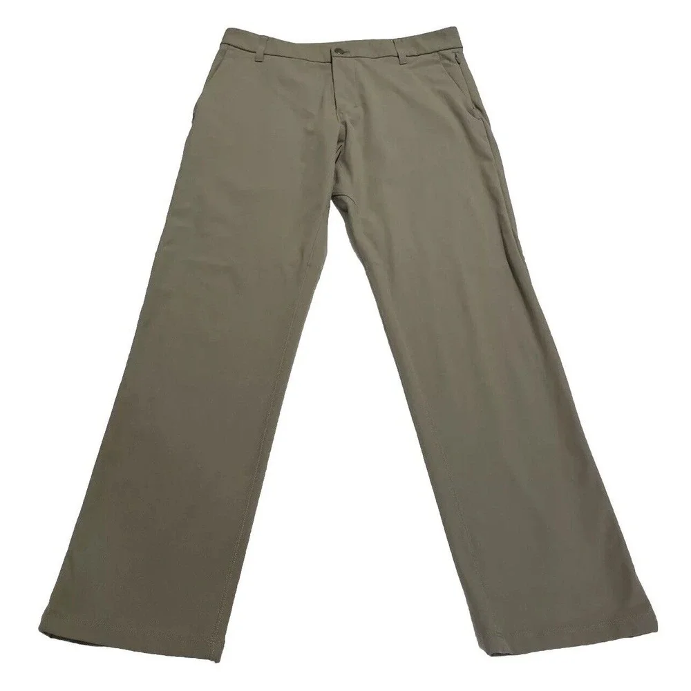 Lululemon Commission Pants Khaki Classic Performance Chino LM5AEXS Men's 33x30‎